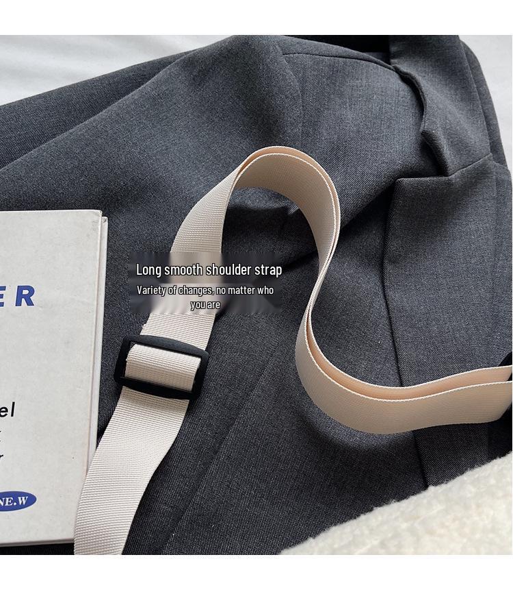 Lambswool Plush Crossbody Bag: 2024 Winter Versatile Small Chest Bag for Women In Solid Colors