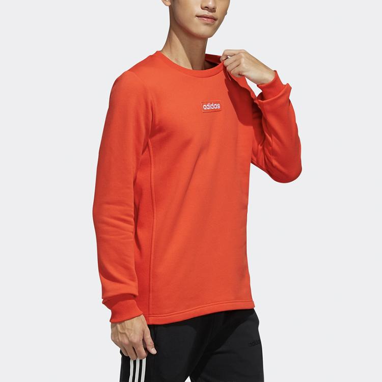 Adidas Neo M C+ SW Round Neck Fleece Long Sleeve Sweatshirt Men Tops Bright-Pink Fluorescent EI4707
