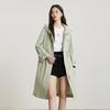 Gejin Women's Slim-fit Hooded Trench Coat