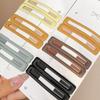 6pcs/set Metal Geometry Barrettes Frosting Rectangle Hairpins French   Daily