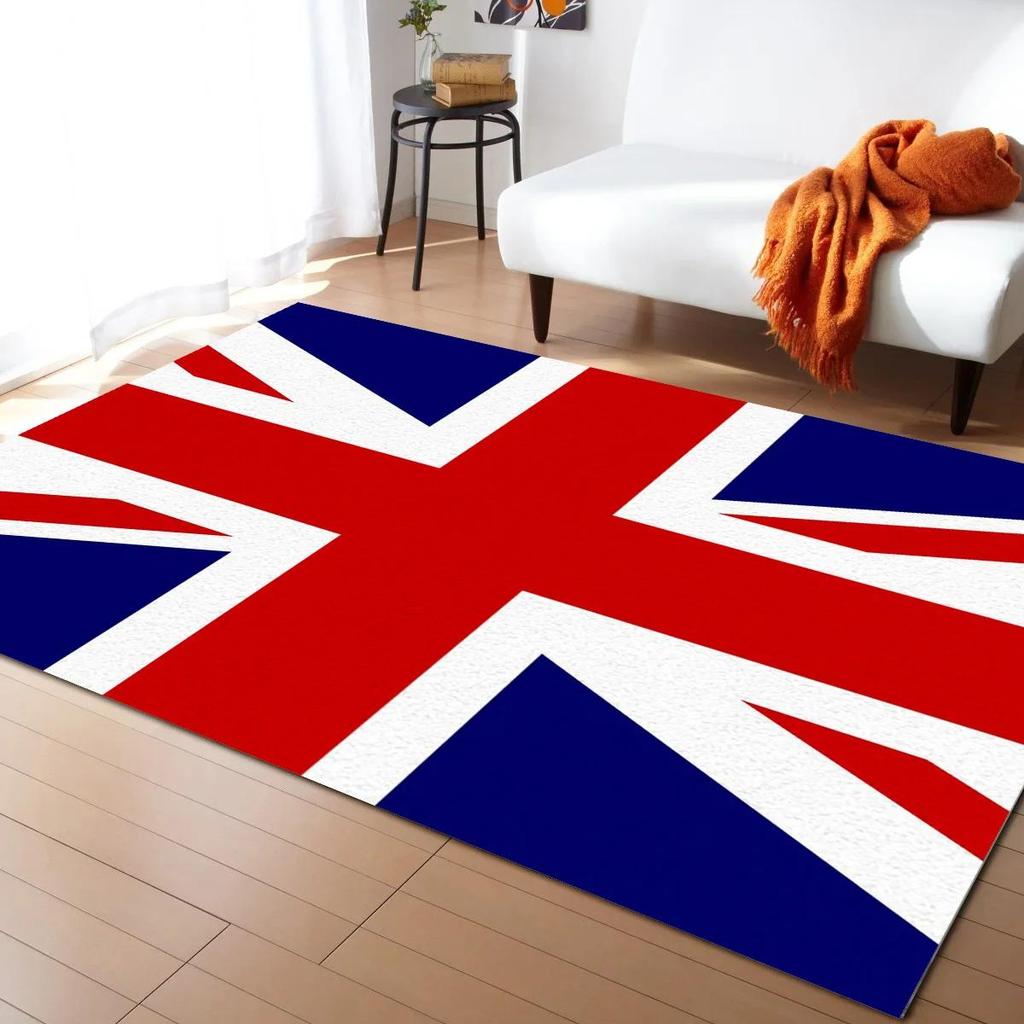 Tappeto Retro con Motivo Bandiera Britannica per Soggiorno Tappeti Grandi Area Tappeti per Camera da Letto Moderno Arredamento Soggiorno Tappetino Tappeto