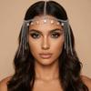 Bohemian Style Rhinestone Tiara Rhinestone Tassel Head Chain Tiara Hair Jewelry Hair Chain  Women