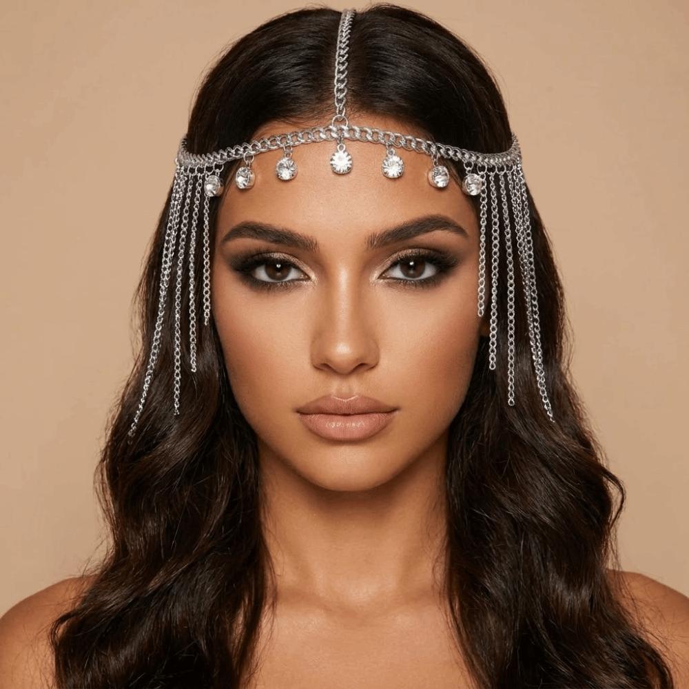Bohemian Style Rhinestone Tiara Retro Ethnic Style Head Chain Tiara Hair Accessory Wedding