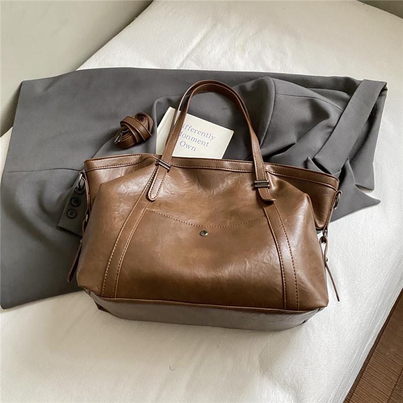 Large Capacity Faux Leather Tote Bag Women Shoulder Bag Everyday Use Work and Casual Bag