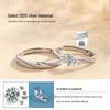 Adjustable S999 Silver Couple Rings - Light Luxury Qixi Valentine's Day Gift
