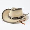 European and American New Western Denim Straw Hat Women's French Vacation Sunscreen Hat Outdoor Camping Shading Weaving