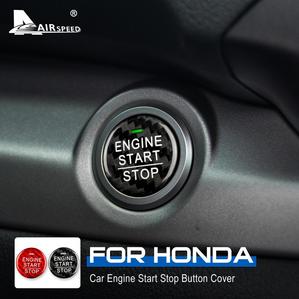 For Honda Civic IX Tourer CRV CR-V 4 Carbon Fiber Accord Accessories Interior Trim Car Engine Start Button Sticker Car Styling