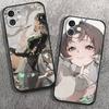 Jianxin Anime Game W-Wuthering Waves Phone Case For IPhone 17 Air 16 15 14 13 Pro Max 11 12 Black Silicone Cover