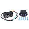 ATV UTV Turn Signal Kit Rocker Switch Blinker SPDT Green LED With Flasher Module