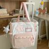 School bag cute and sweet pain bag for middle school students, high aesthetic value color-blocking Japanese niche design for girls' shoulder bag