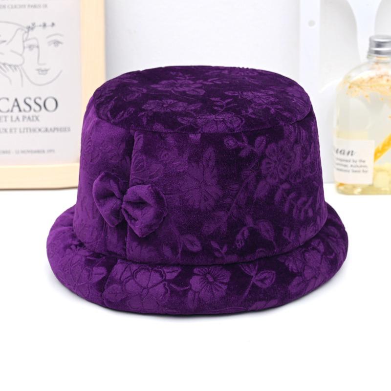 Fleece Warm Winter Hat Golden Velvet Old Lady Sponge Ring Basin Hat Female Old Lady Thickened Hat