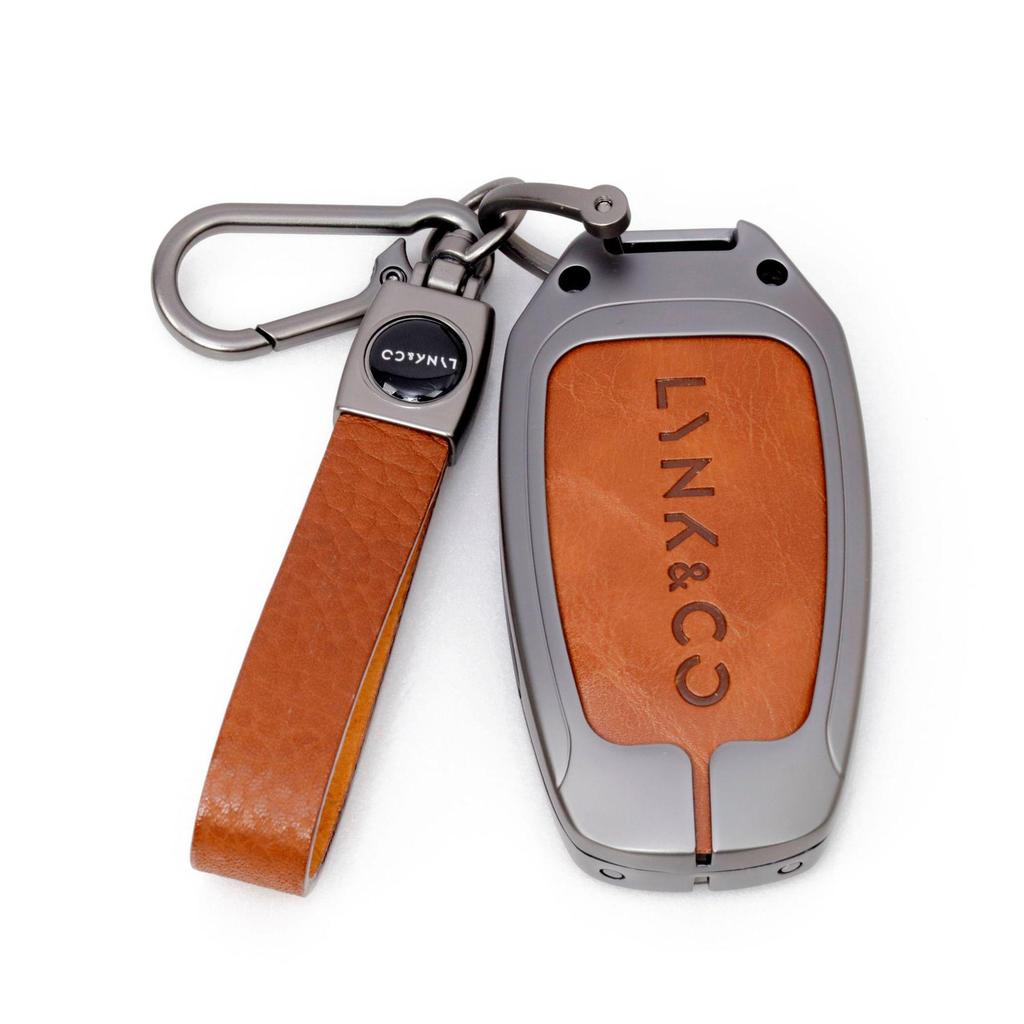 New Genuine Leather Alloy Key Case for Lynk & Co Models 01, 03, 05, 06