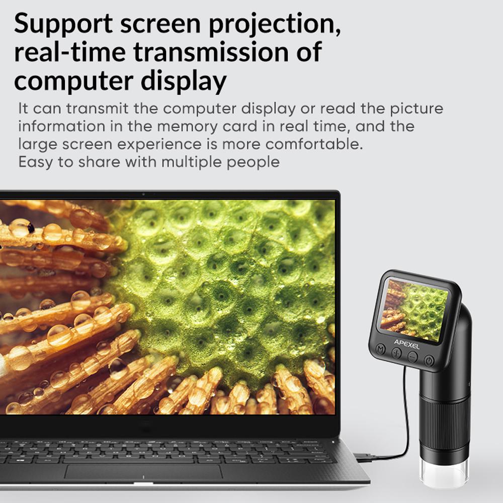 2 Megapixel Portable Handheld Digital Microscope 12-24X Magnification Indoor Outdoor Microscope