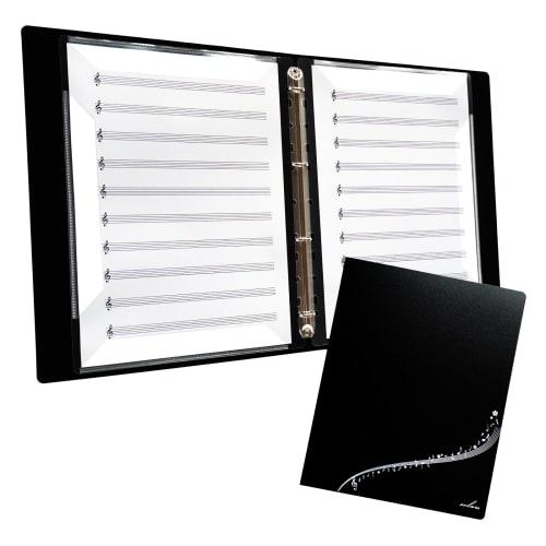 Solare Sheet Music File, Music Score Holder, Writing Feature, Double-Sided A4 Size, Anti-Reflective, 180 Page Spread (A4 X 2 Sides)