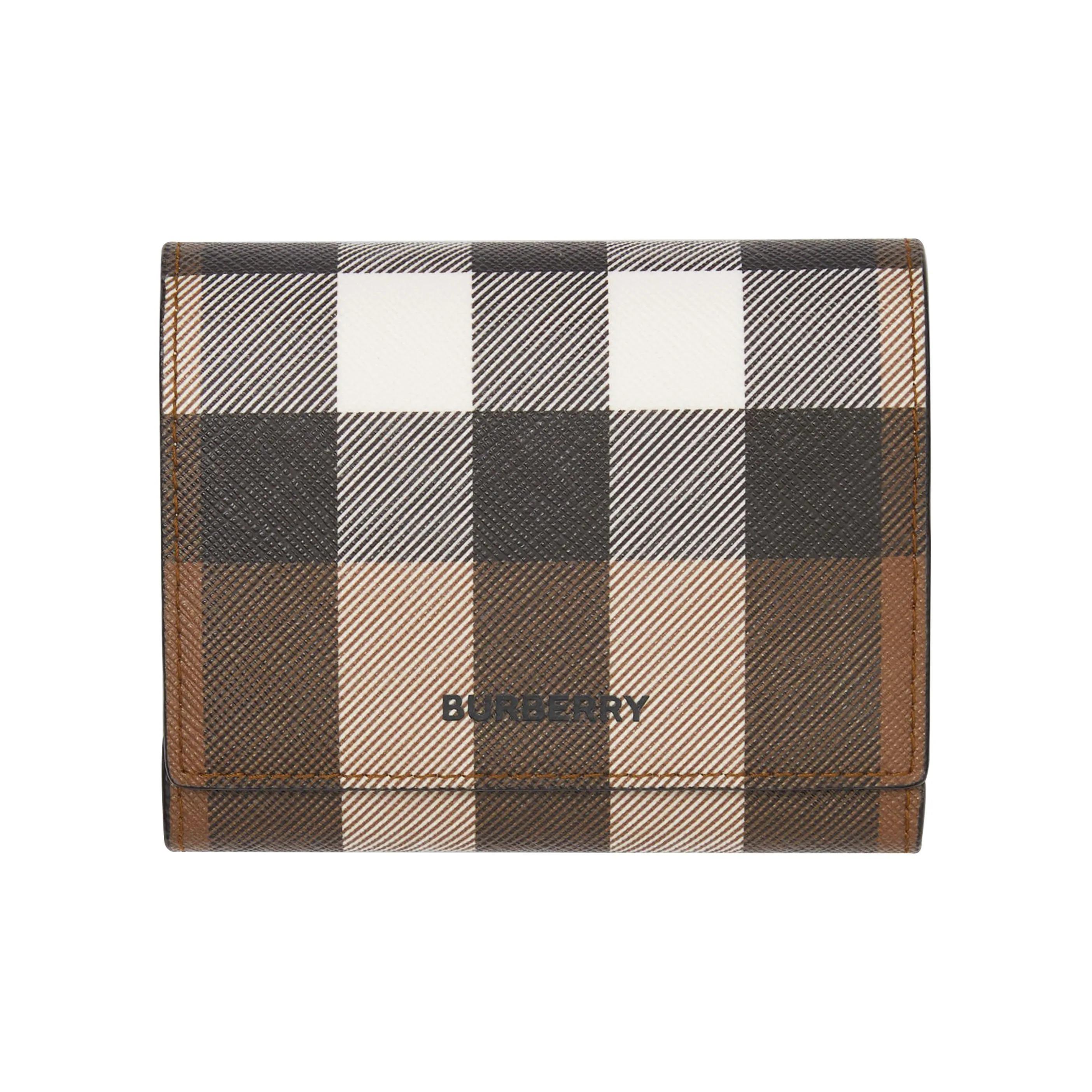 Burberry Monogram Flap Bag Leather Shoulder Bag Men's Brown marrone