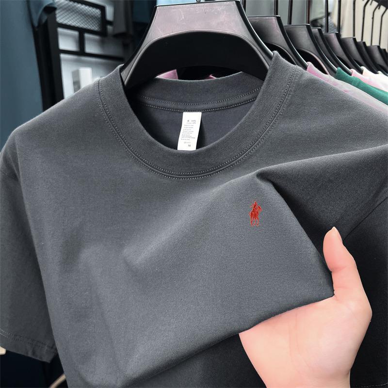 Tricou bărbați din bumbac pur cu mânecă scurtă și gât rotund - Stil casual japonez