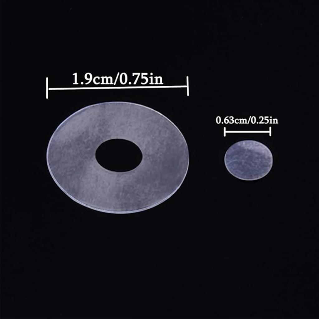 48Pieces Total-24Large&24Small Non-Slip Silicone Grips for Quilt Templates, Quilting Rulers, Adhesive Backing Rings Sewing Tool