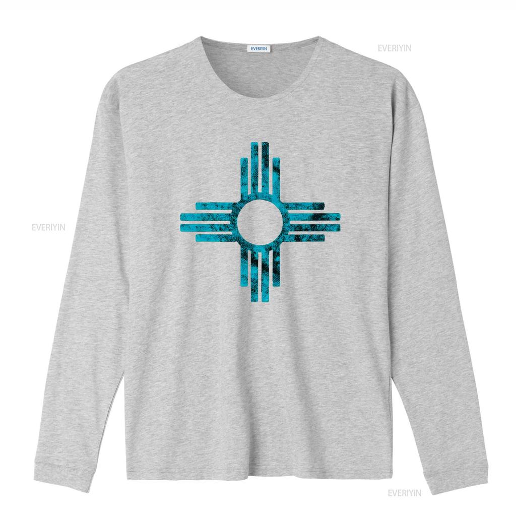 New Mexico T Shirt Zia symbol distressed vintage Washed Soft Slightly homme fashion Comfortable Top For Everyday Wear