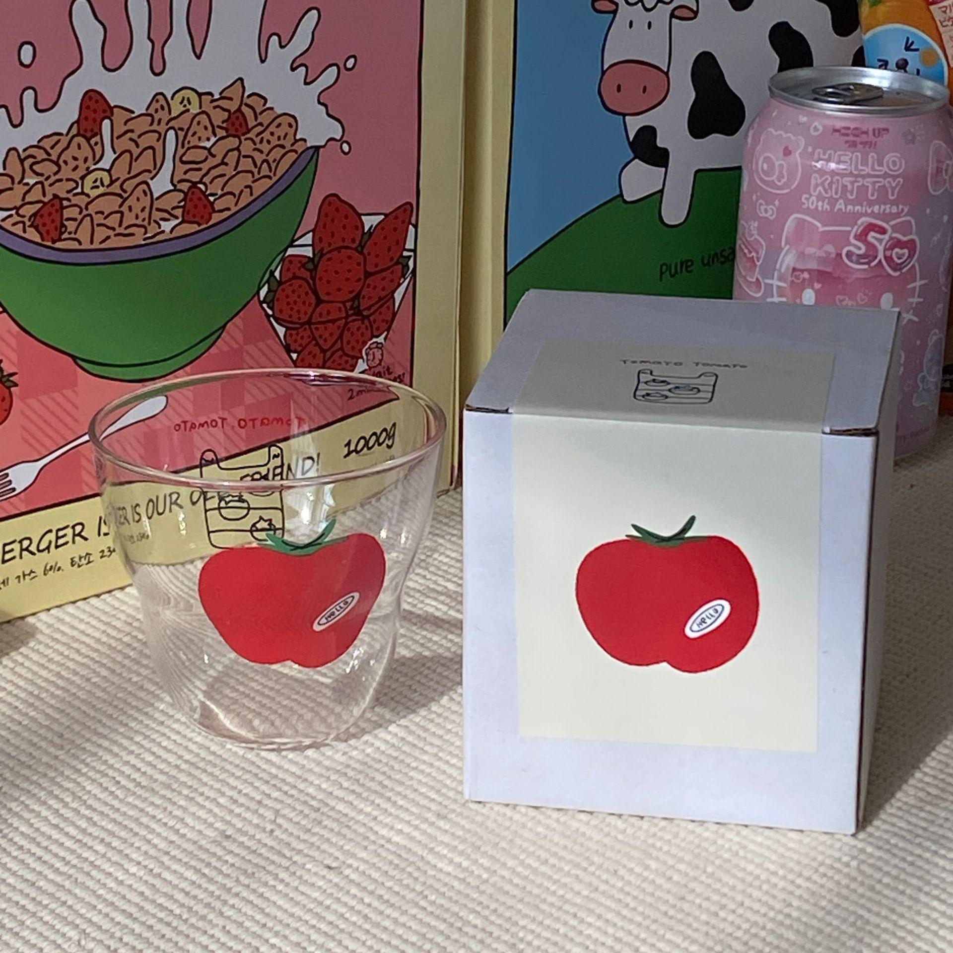 

Ниша в средневековом стиле Простой Инс Томатное стекло Ретро Томатная Чашка для сока Высокой температуры Кофейная чашка 280 мл Dishwasher 280ml