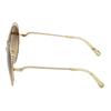Chloe Retro Mode Großer Rahmen Metall Rund Sonnenbrille Unisex Sonnenbrille Gold CH114SD