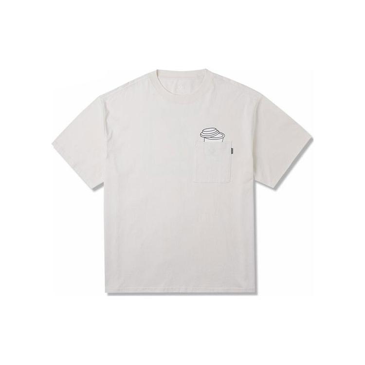 

New Converse T Shirts Men s White 10026175-A01 L