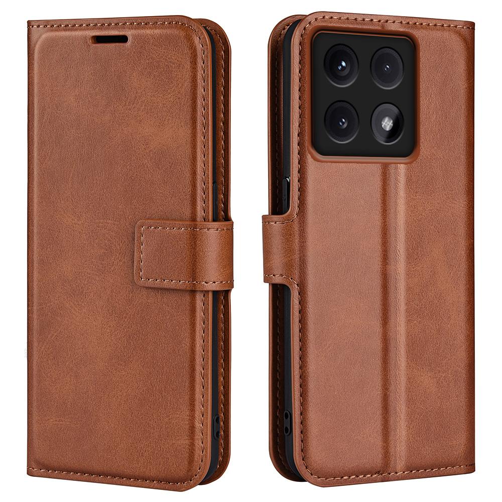 For Xiaomi 14T Pro Stand Case Anti-Scratch Calf Texture Leather Phone Cover