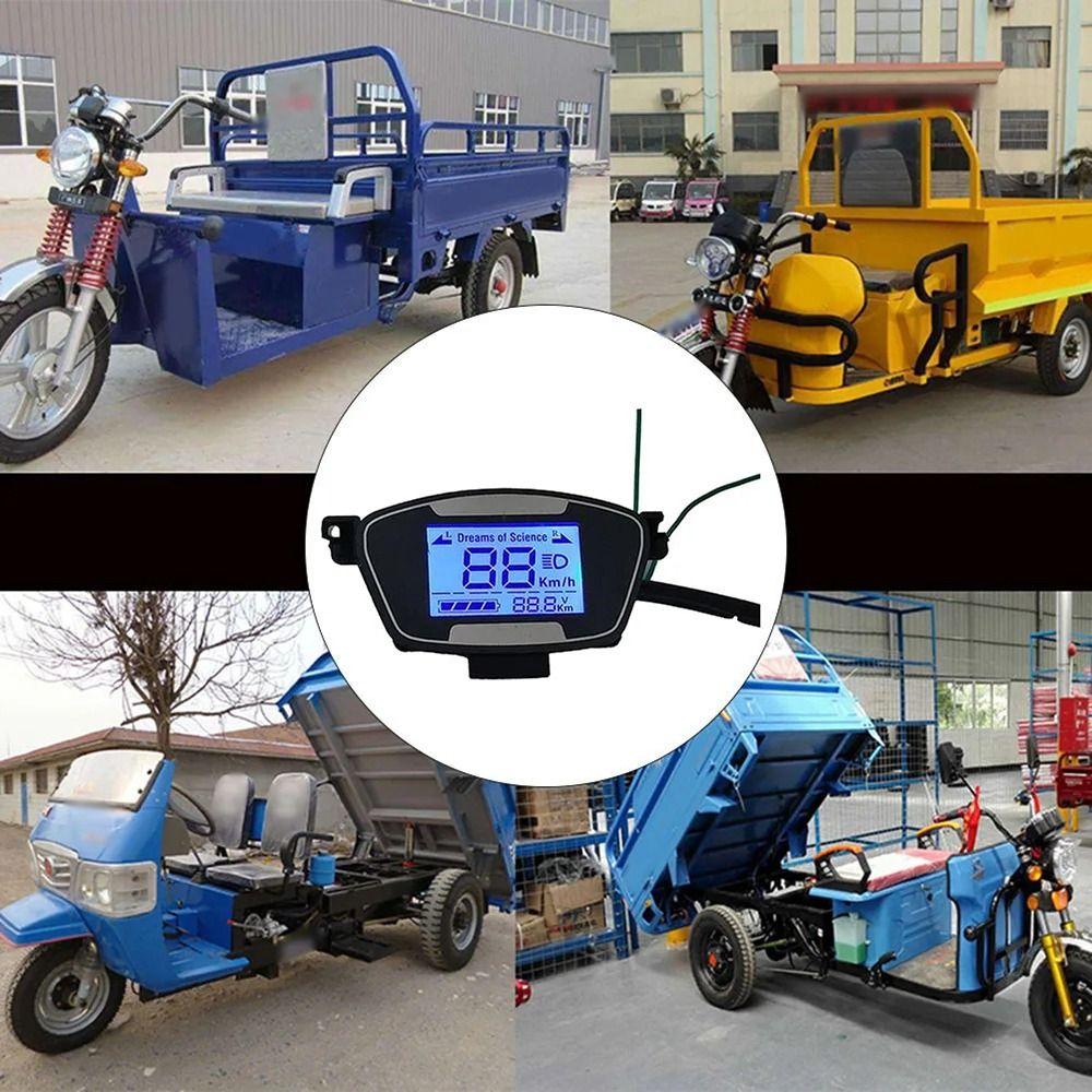 1Pcs with Case Ebike Scooter LCD Display 48-72V Motorcycle Control Panel Motor Speedmeter Screen