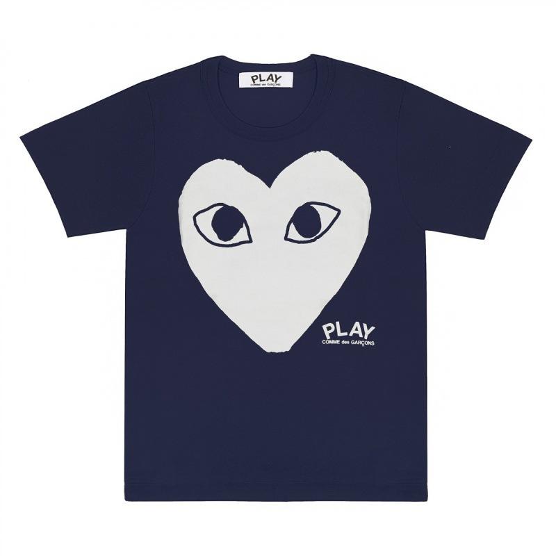 Popolare nuova versione giapponese di T-shirt per coppie Kawaku amore uomini e donne con la stessa stampa a maniche corte CDG gioca Baoling