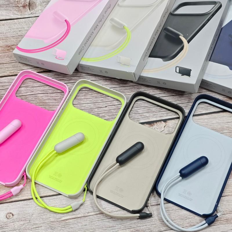 Magnetic Phone Case IPhone 17 Pro Max 18 With Kickstand Lanyard Button PC Full Cover Shockproof