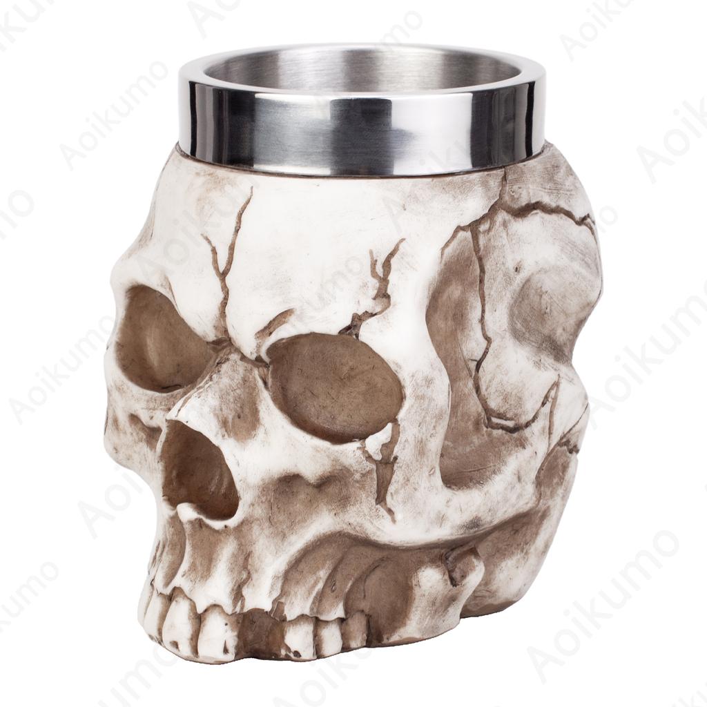 600ML Viking Mug Collection 304 Stainless Steel Insert Resin Beer Danegeld Tankard Coffee Beer Mugs Cup Halloween Friends Gift