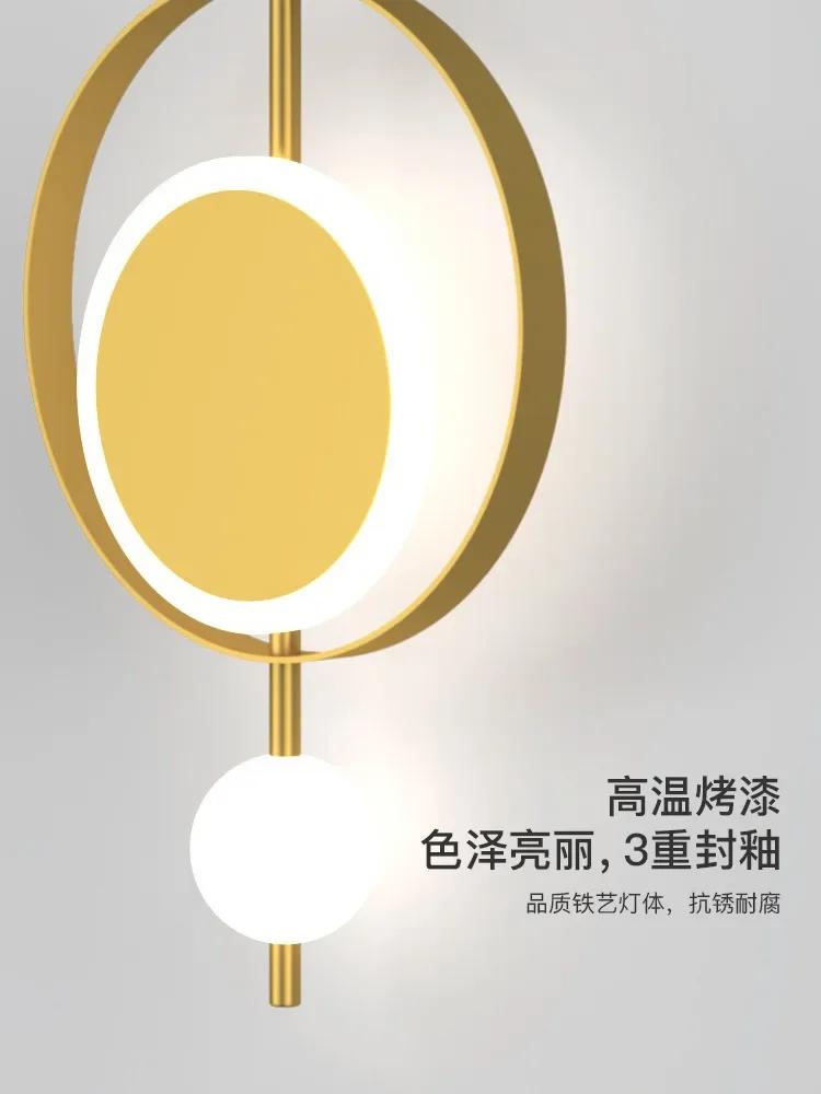 Modern Interior Wall Light Indoor LED Round Decoration Lamp Golden Minimalist Stair Light Living Room Bedroom Aisle Wall Lights