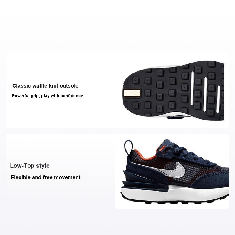 Кроссовки Nike Waffle One TD Midnight Navy Baby, синие, оранжевые, с дынным оттенком DC0479-401 21