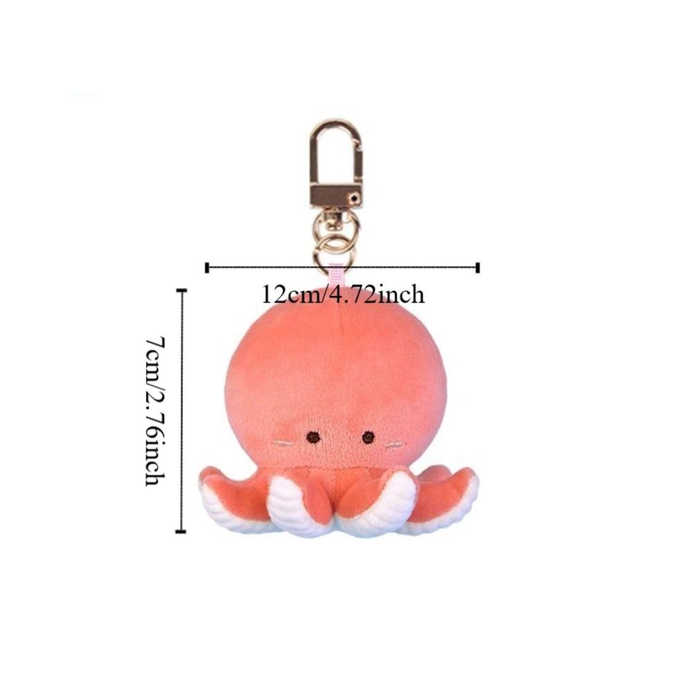 Soft Fluffy Sea Keyring Kawaii Cartoon Plush Pendant Bag Charm Ocean Animal Keychain Home Decor