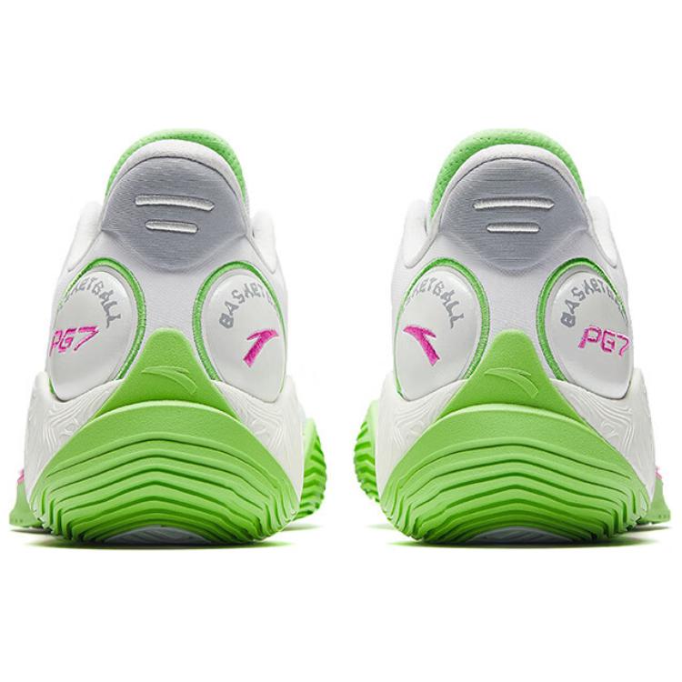 Anta Speed Battle 6 Comfortable Versatile Non-Slip Durable Mid-Top Basketball Shoes Men Sneaker White Green Pink 112511601-4