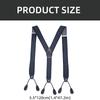 Stylish Classical Suspenders Adjustable Suspenders Elastic Chain Button End Dark Elastic Belt for Wedding Business Wear