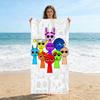 Prosop de Plajă cu Personaje Drăguțe din Jocuri, Prosop de Baie Moale din Microfibră pentru Copii, Decor pentru Plajă, Piscină, Baie
