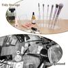 2Pcs Pen Holder Stand for Desk, Clear Pen Display Stand Pen Holder with 6 Slots, Makeup Brush Stand Rack Pen Stand Storage, Eyebrow Pencil Organizer
