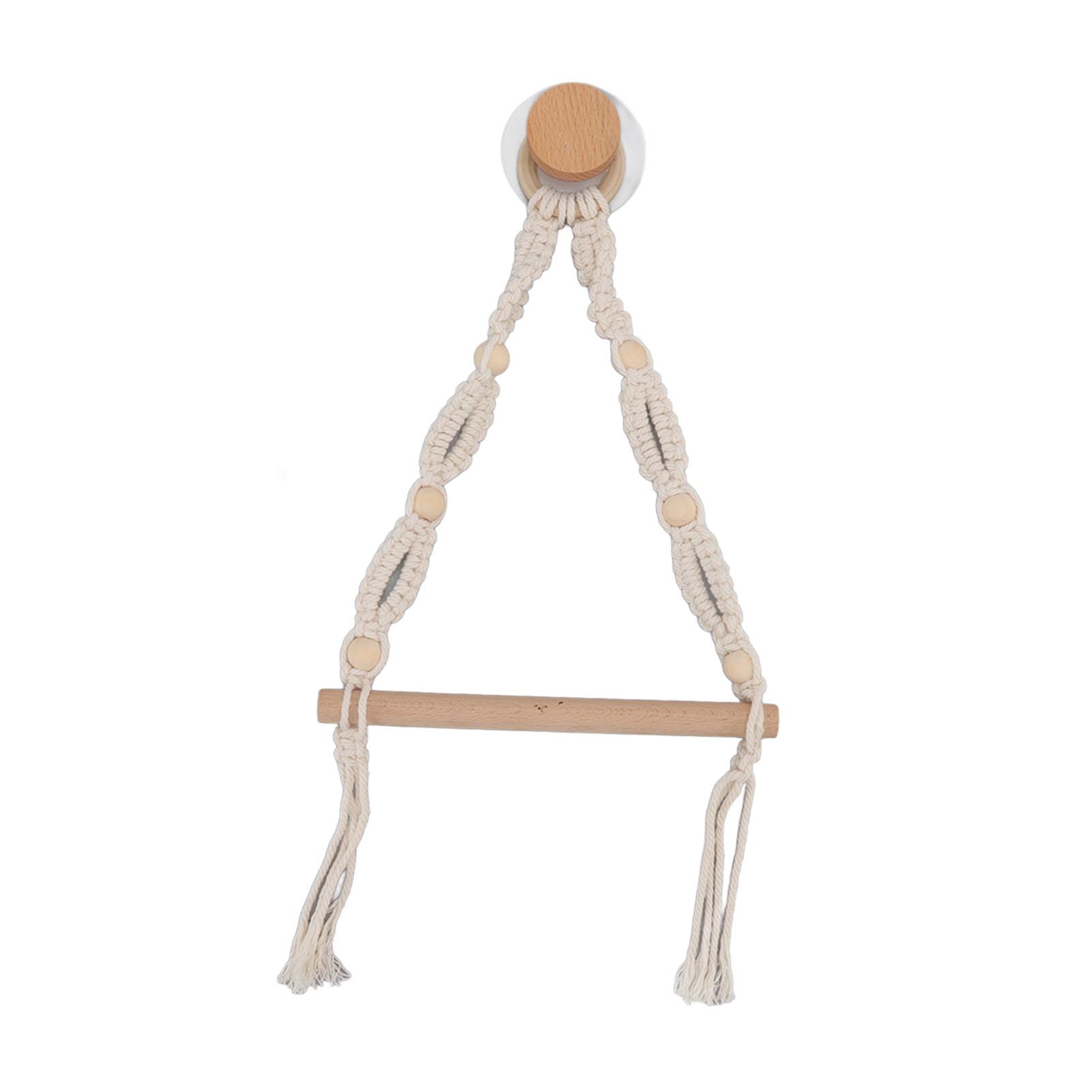 

Rope Towel Holder Handcrafted European Style Vintage Decorative Paper Towel Rack for Bathroom Kitchen