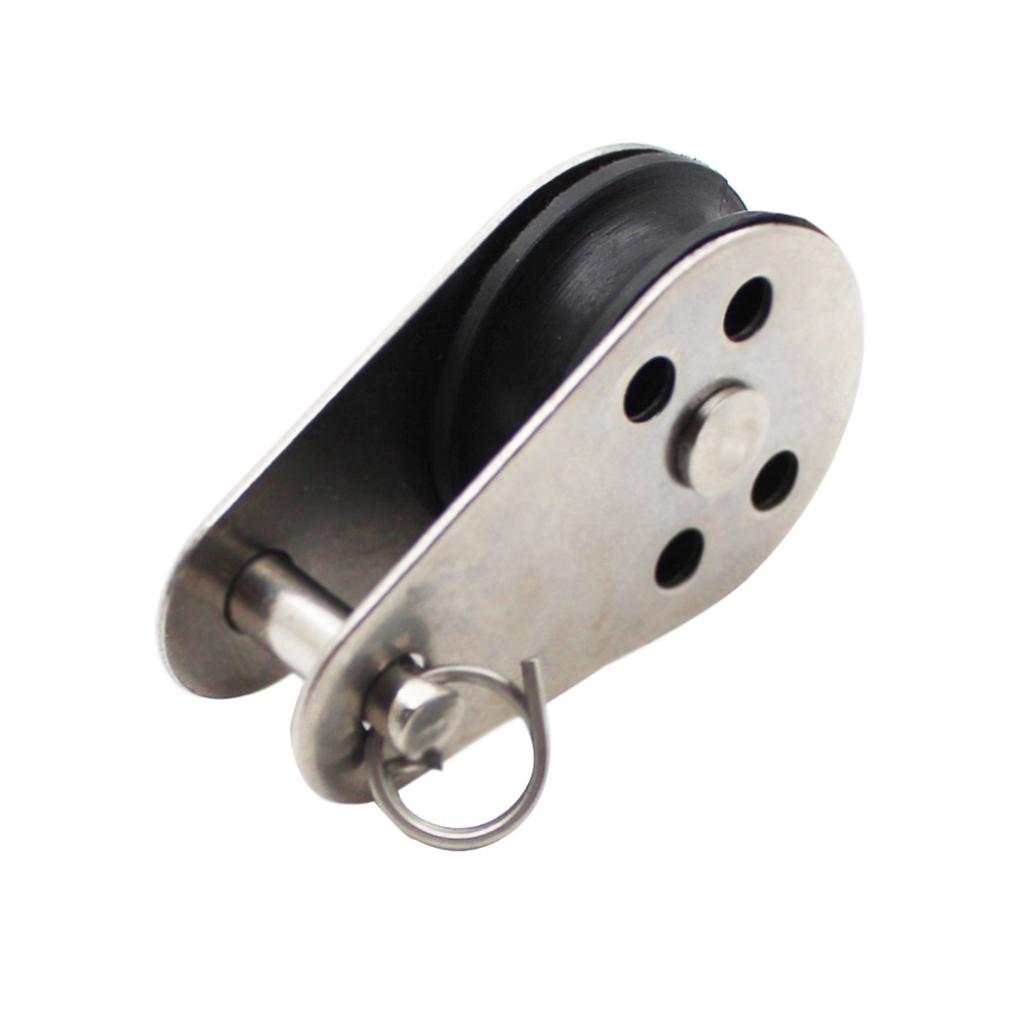 Steel Wire Pulley Stainless Steel M15 M20 M25 M32 Heavy Duty Single Wheel Swivel Lifting Rope Pulley Block For Wire Rope