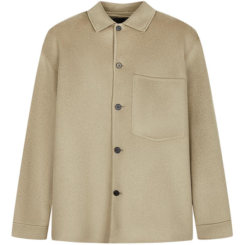 CROQUIS Men's 2025 Autumn H-shaped Loose Lapel Wool Blend Jacket