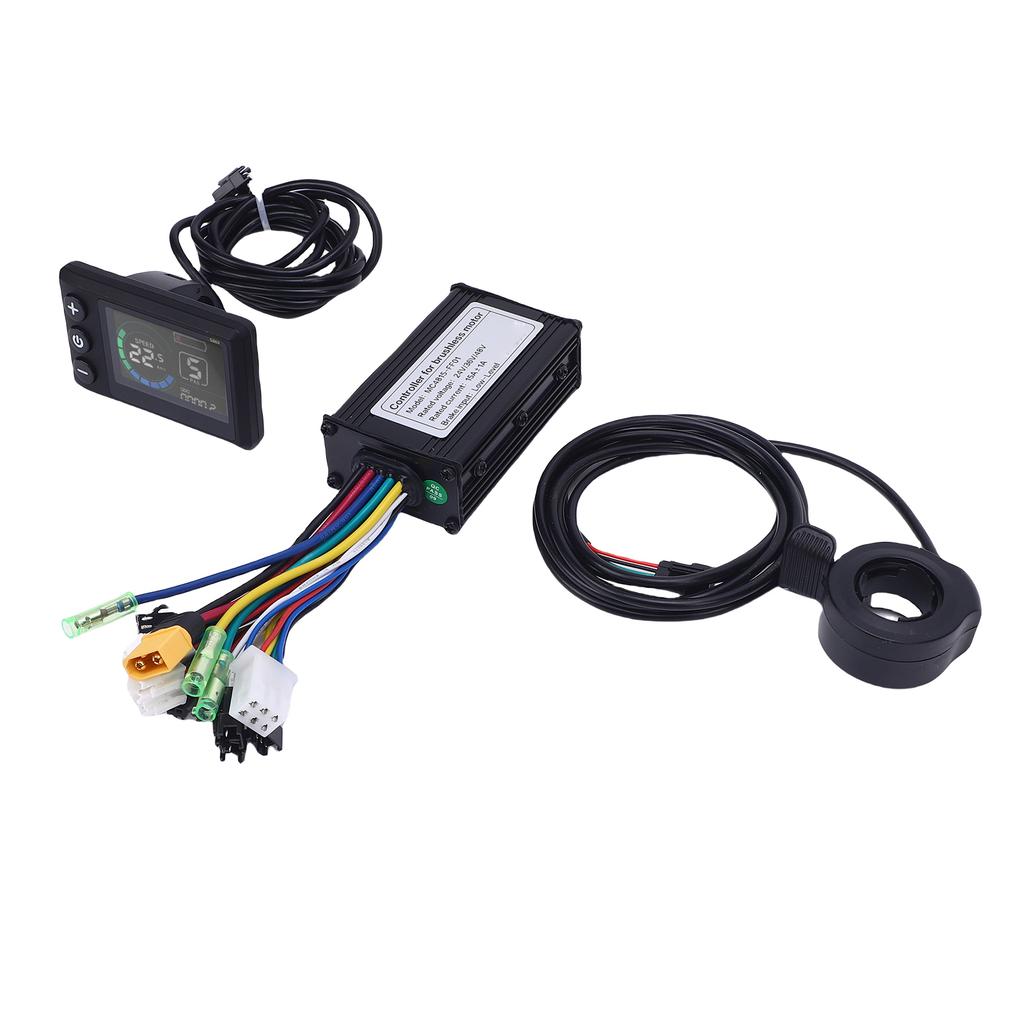 LCD Instrument and Controller Kit 36V 48V 15A 3 Mode Controller with LCD Display 130X Throttle Grip 
