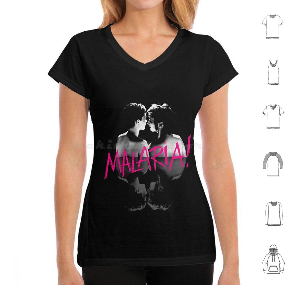 Malaria T Shirt Cotton Men Women DIY Print Neue Deutsche Welle Malaria 80s Industrial Metal Punk Post Punk Gothic Dark Black
