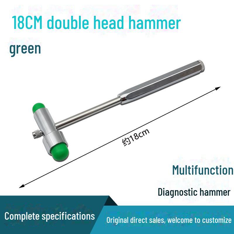 Multifunksjonell diagnostisk hammer i rustfritt stål med skala og rull