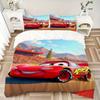 Mcqueen Adventure Print 3Pcs Bedding Setduvet Cover With 2 Bedropillowcase Home Birthday Gift