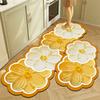 Oil Painting Flower Kitchen Oil-absorbent And Dirt-resistant Floor Mat Bathroom Toilet Absorbent Non-slip Floor Mat