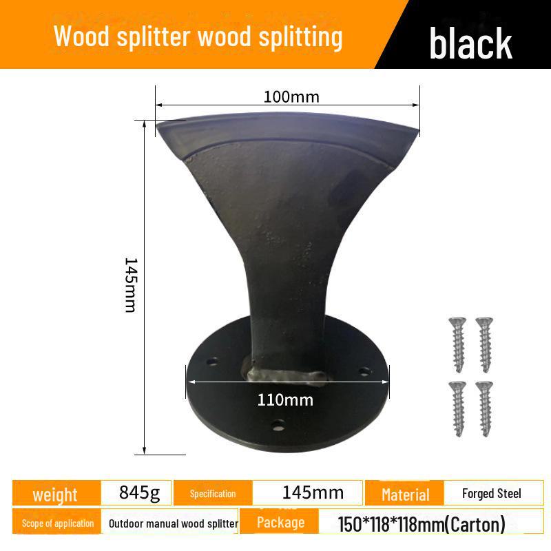 Orange-Black One-Word Manual Wood Splitting Tool