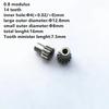 5pcs/lot Iron Base 14 Teeth 0.8 Modulus Inner Bore 4mm Pinion for Motor Model Gear