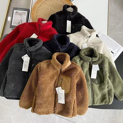 Children Coat Autumn Winter Boys Girls Fleece Casual Versatile Zipper Jacket Children Clothes