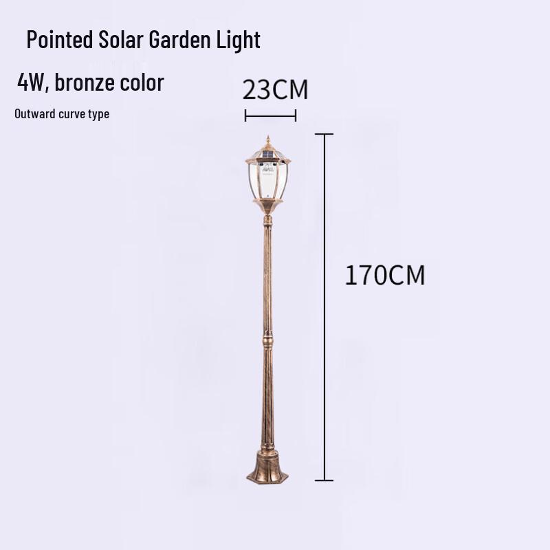 Садовый столбик Pailide со светодиодной подсветкой на солнечных батареях 170