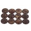 50pcs Wooden Buttons Round Coconut Texture Double Hole Composite Wood 25mm DIY Sewing Buttons for Art Project